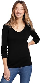 Eddie Bauer Women's Eddie Bauer Fav V-Neck Tee Casual (Pack of 1)