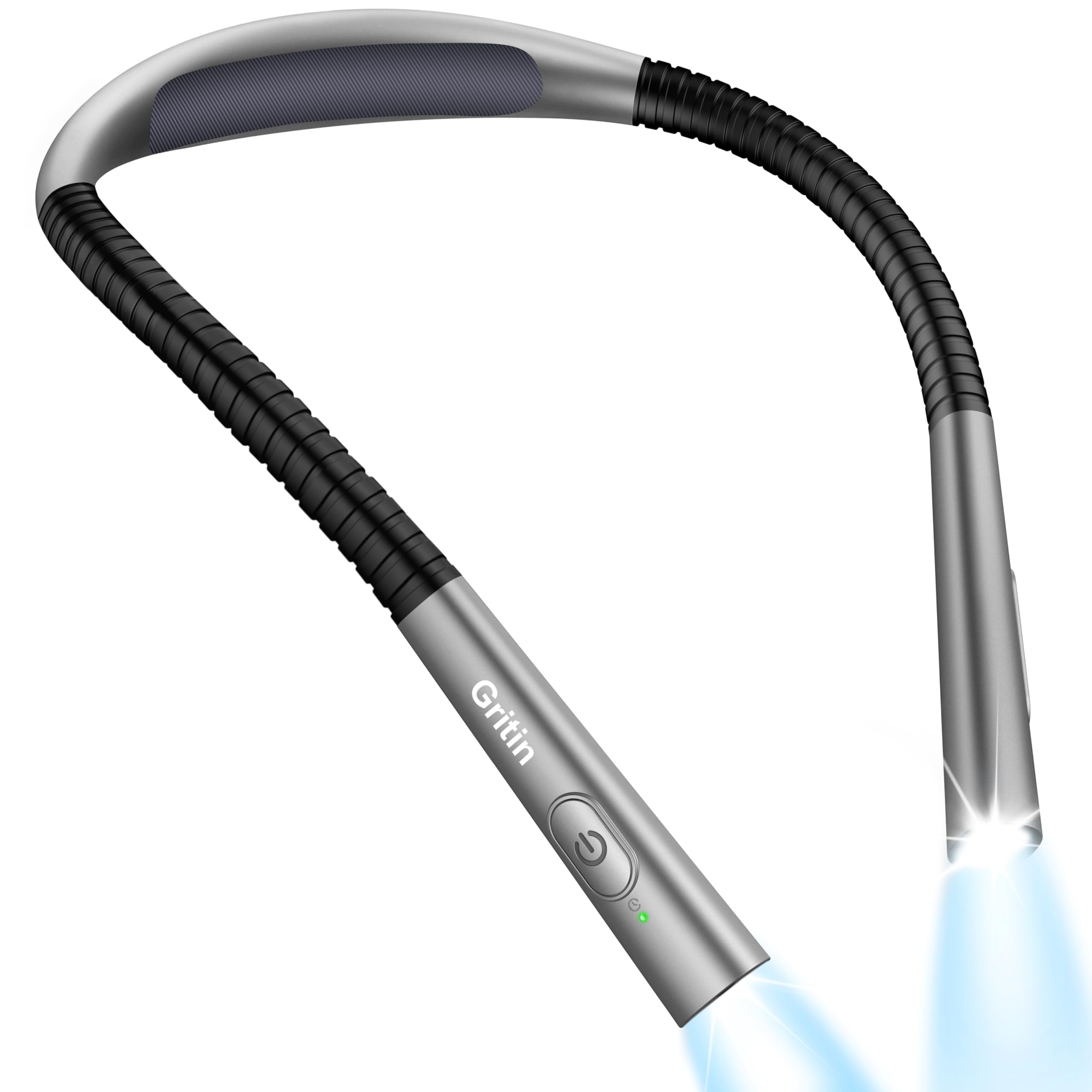 Gritin Book Light, Eye Caring 4-Color&5-Brightness Neck Light Reading Light | St