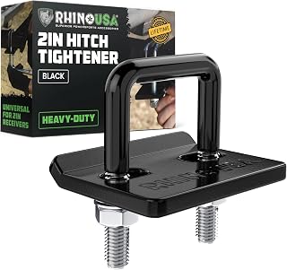 Rhino USA Hitch Tightener Anti-Rattle Clamp - for 2in Hitches | Heavy Duty Steel Stabilizer, Weatherproof Anti-Rust Silencer. For Bike Rack, Hitch Receiver, Cargo Carrier &amp; More.