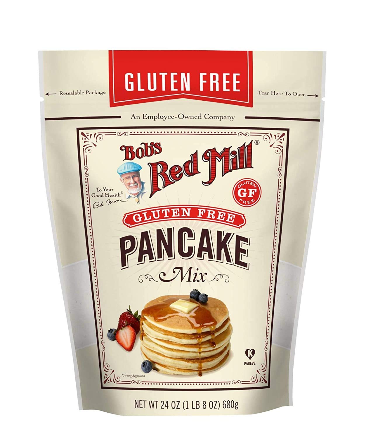 Bobs Red Mill Pancake and Waffle Mix, Gluten Free, 680 g (Pack of 1) Package May