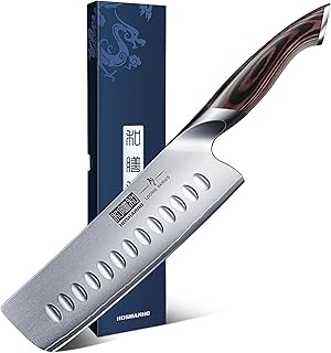 HOSHANHO Küchenmesser Nakiri Kochmesser 17.5 cm Edelstahl Scharfe Messer