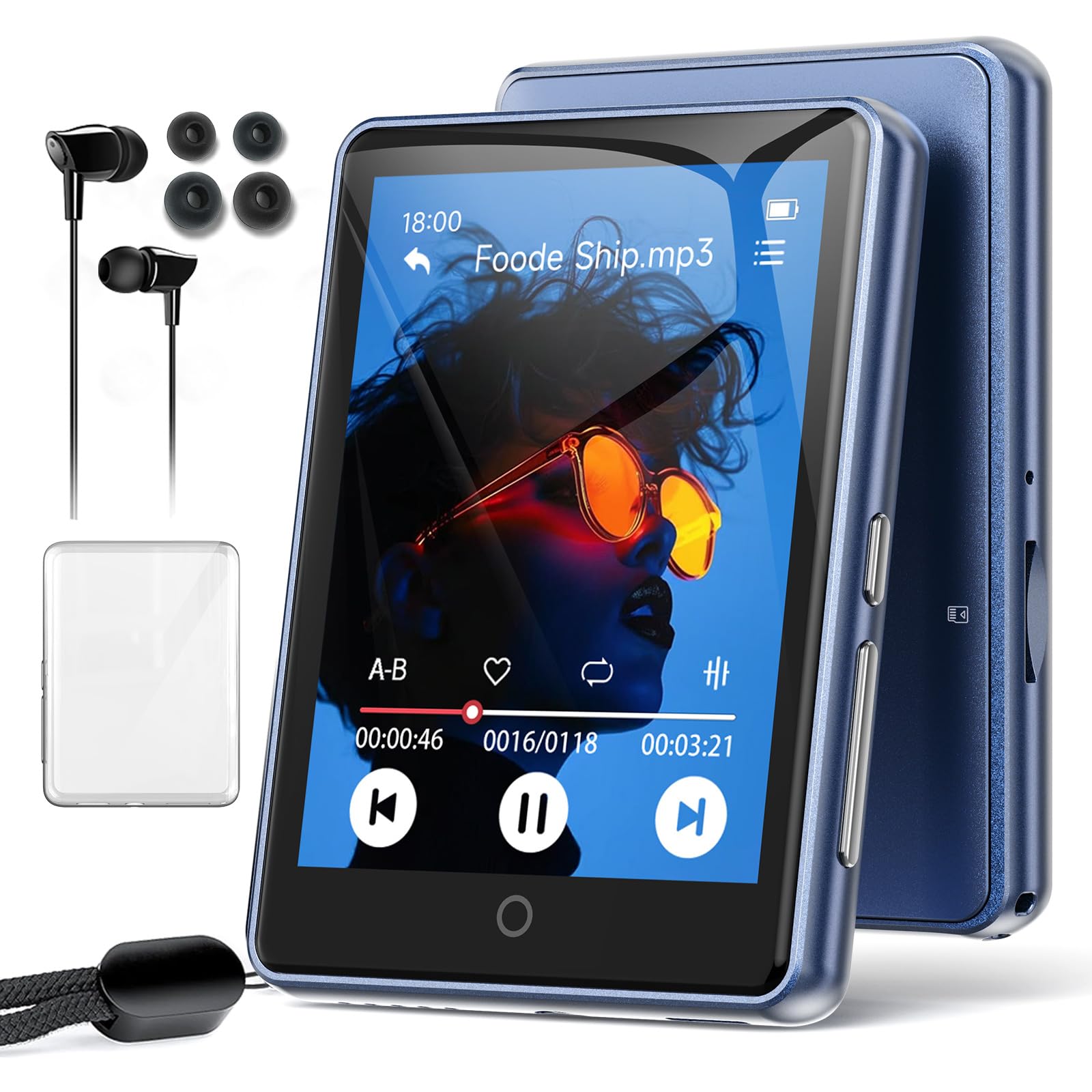 RUIZU 32GB MP3 Player with Bluetooth 5.3, Speaker & Zinc Alloy Frame | 2.8" Touc
