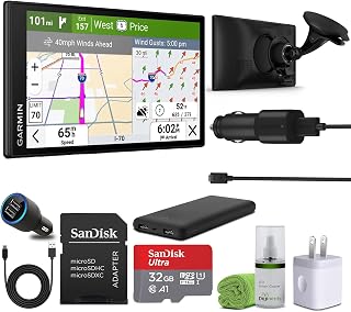 Garmin dēzl OTR620 GPS Truck Navigator 6" Display Bundle | For Commercial Truck Navigation | Touchscreen Display | Commercial GPS Navigation | Includes 32GB Memory Card + Cleaning Kit