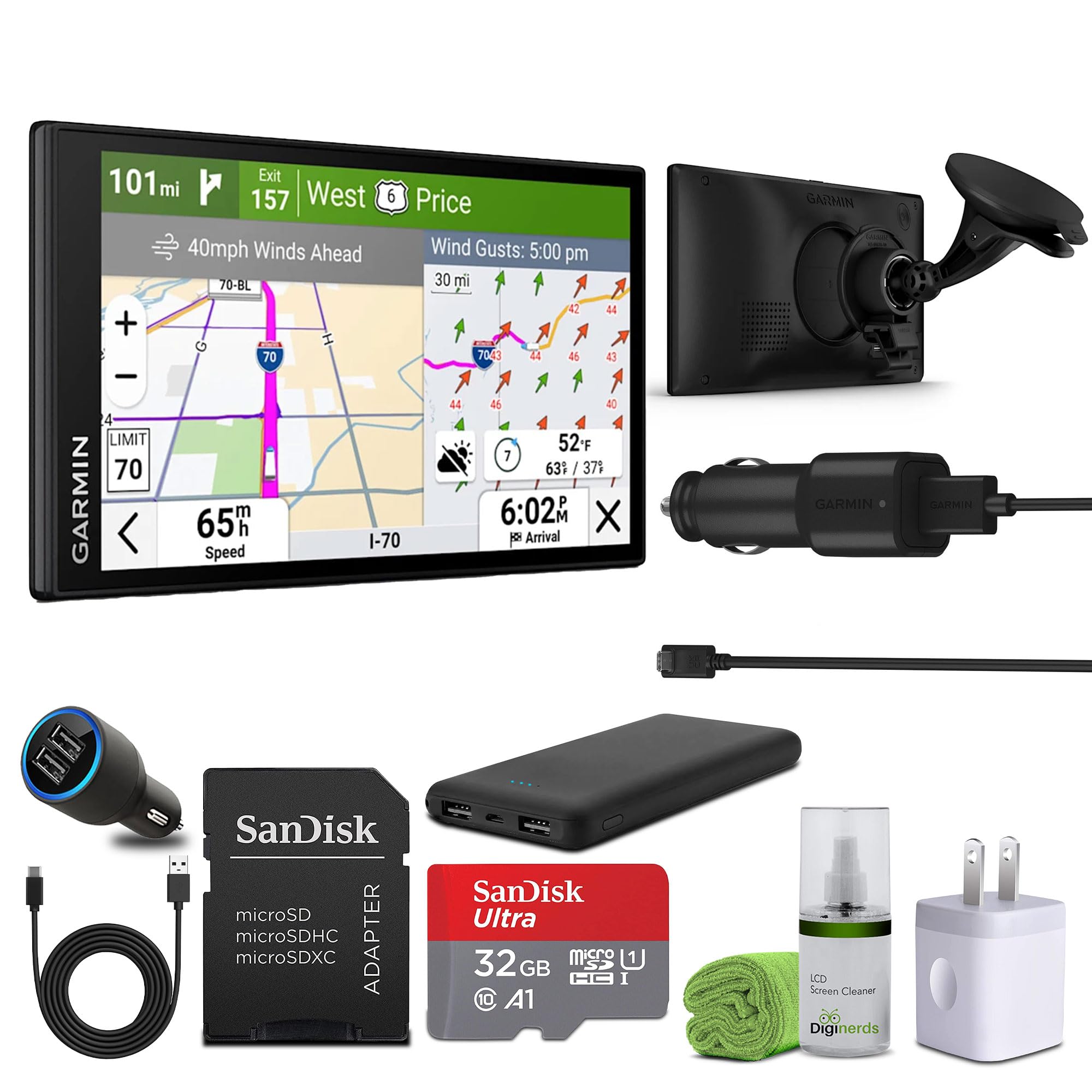 Garmin dēzl OTR620 GPS Truck Navigator 6" Display Bundle | For Commercial Truck 