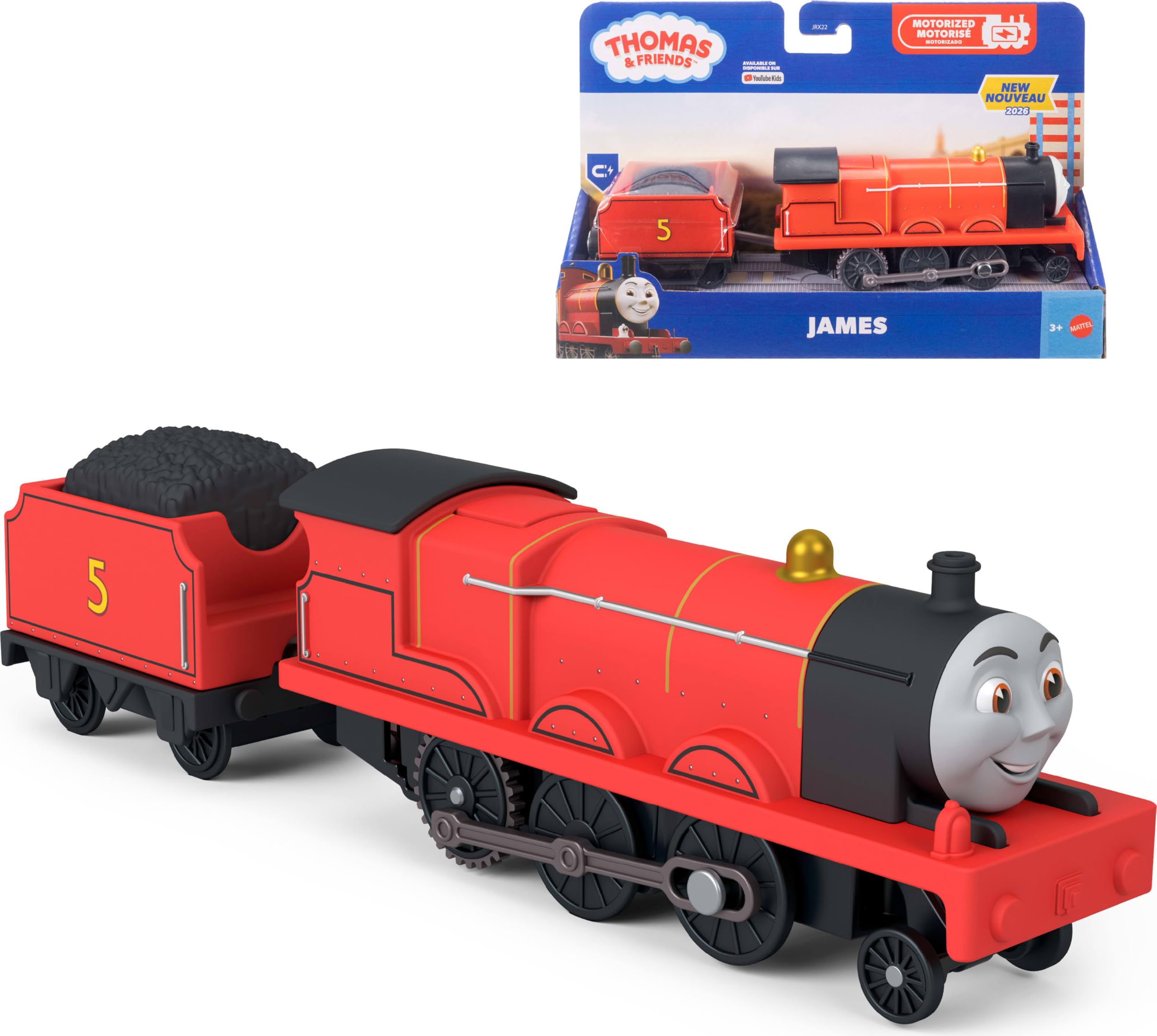 Thomas and Friends Motorized James Engine and Tender by Fisher-Price | Battery-P