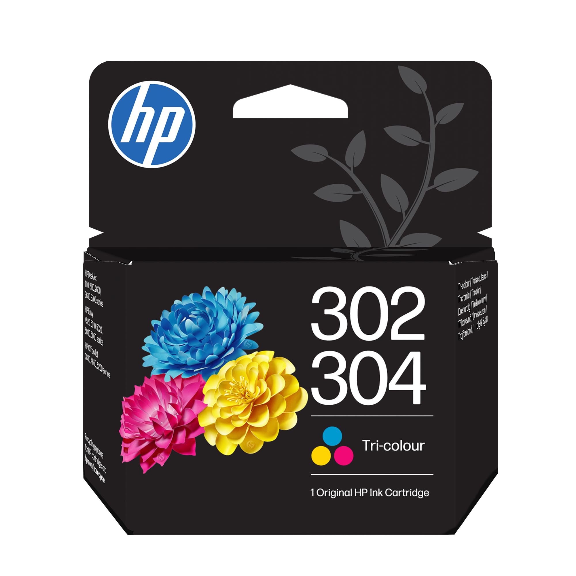 HP 302/304 Tri-colour Original Ink Cartridge | Compatible with HP DeskJet 1110, 