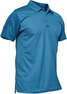 MAGCOMSEN Mens Golf Polo Shirt Long Sleeve Collar Quick Dry Lightweight
