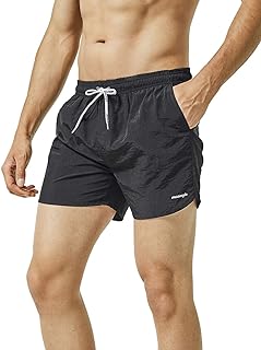 maamgic Men's Slim Fit 7 Inch Quick Dry Swimming Trunks with Mesh Lining