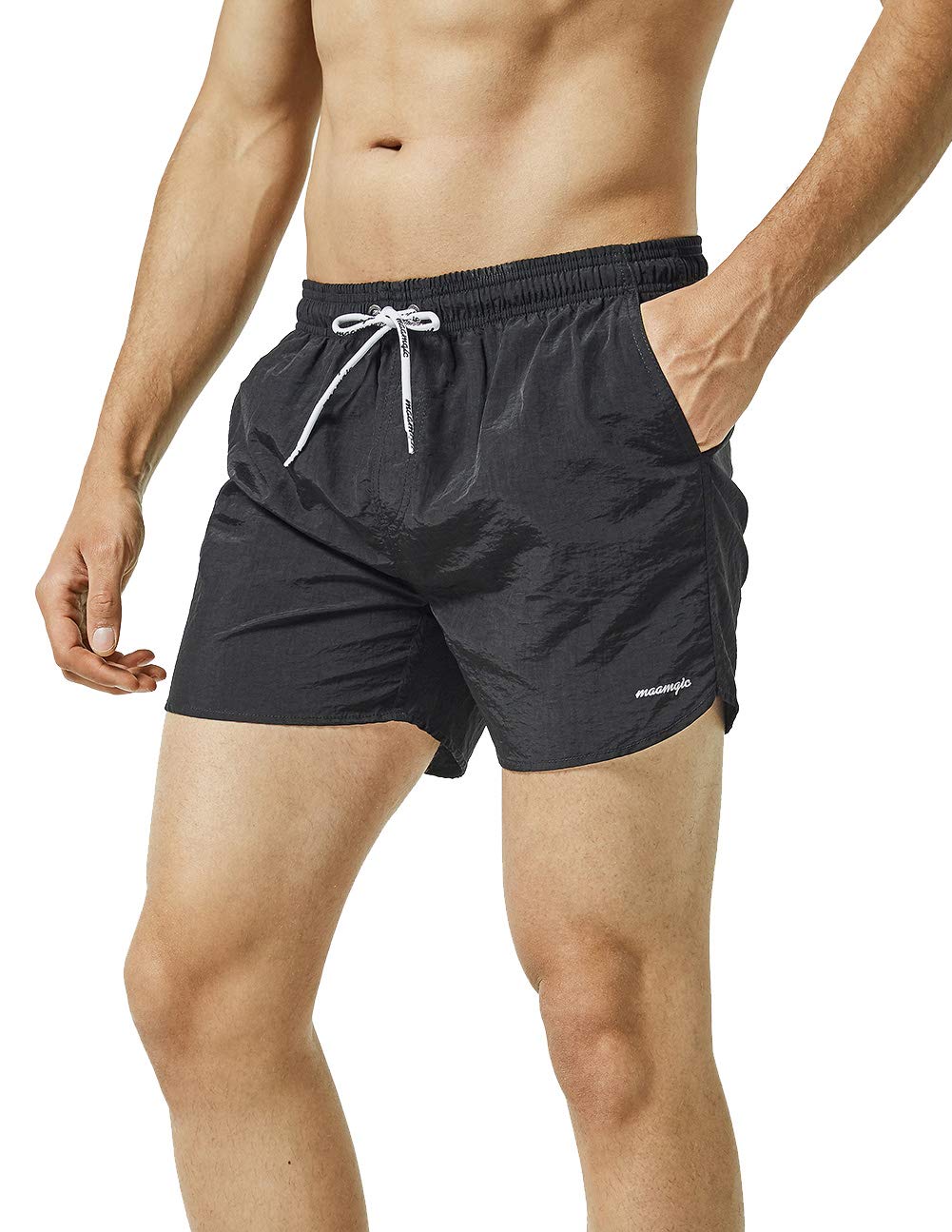 maamgic Men's Slim Fit 7 Inch Quick Dry Swimming Trunks with Mesh Lining