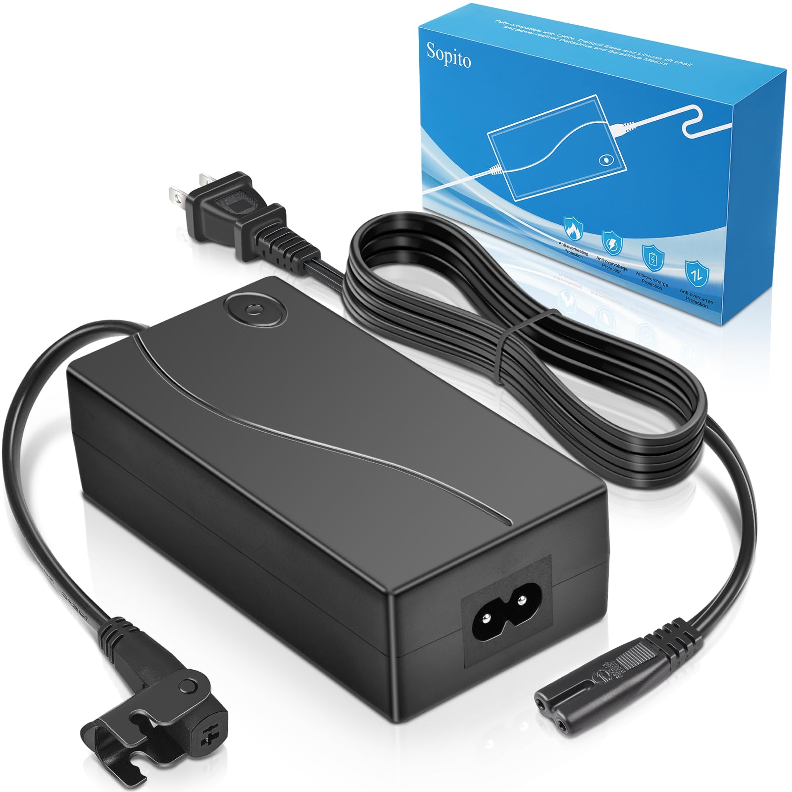 Power Recliner Power Supply, Sopito 2-Pin AC/DC Adapter 100-240V 50/60hz | DC 29