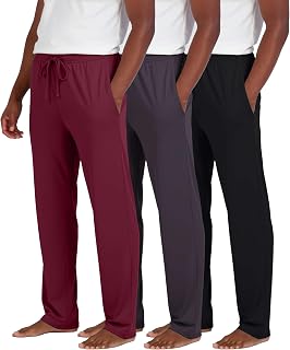 3 Pack Men's Pajama Pants Lounge Sleepwear PJ Comfy Bottoms with Pockets