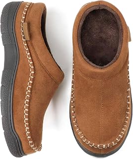 Zigzagger Men's Slip On Moccasin Slippers Indoor Outdoor