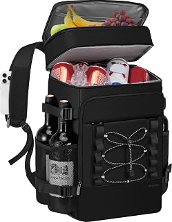 MIYCOO Cooler Backpack - 40 Cans Insulated Backpack Cooler for Men Women | Portable 2 Leak Proof Compartments Coolers Bag for Beach Travel Picnic Lunch Hiking BBQ Camping