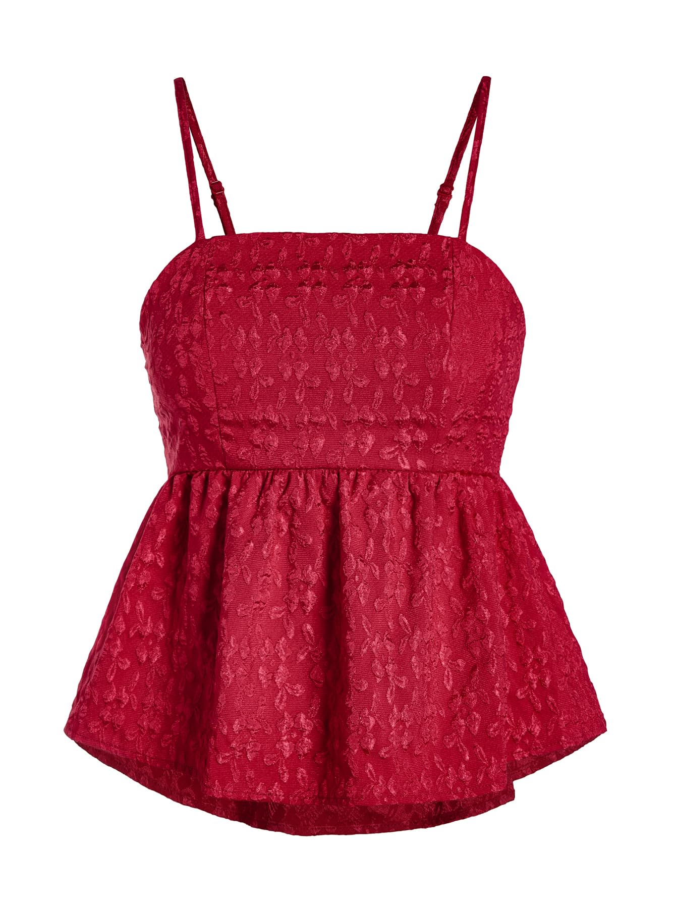 SOLY HUX Summer Babydoll Top for Women Y2k Peplum Cami Crop Tank Tops