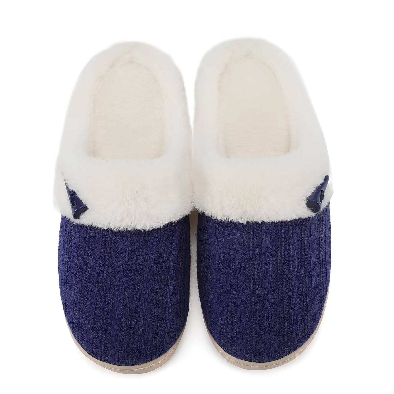 NineCiFun Pantoufles à enfiler en mousse à mémoire de forme pour femme - Pour in