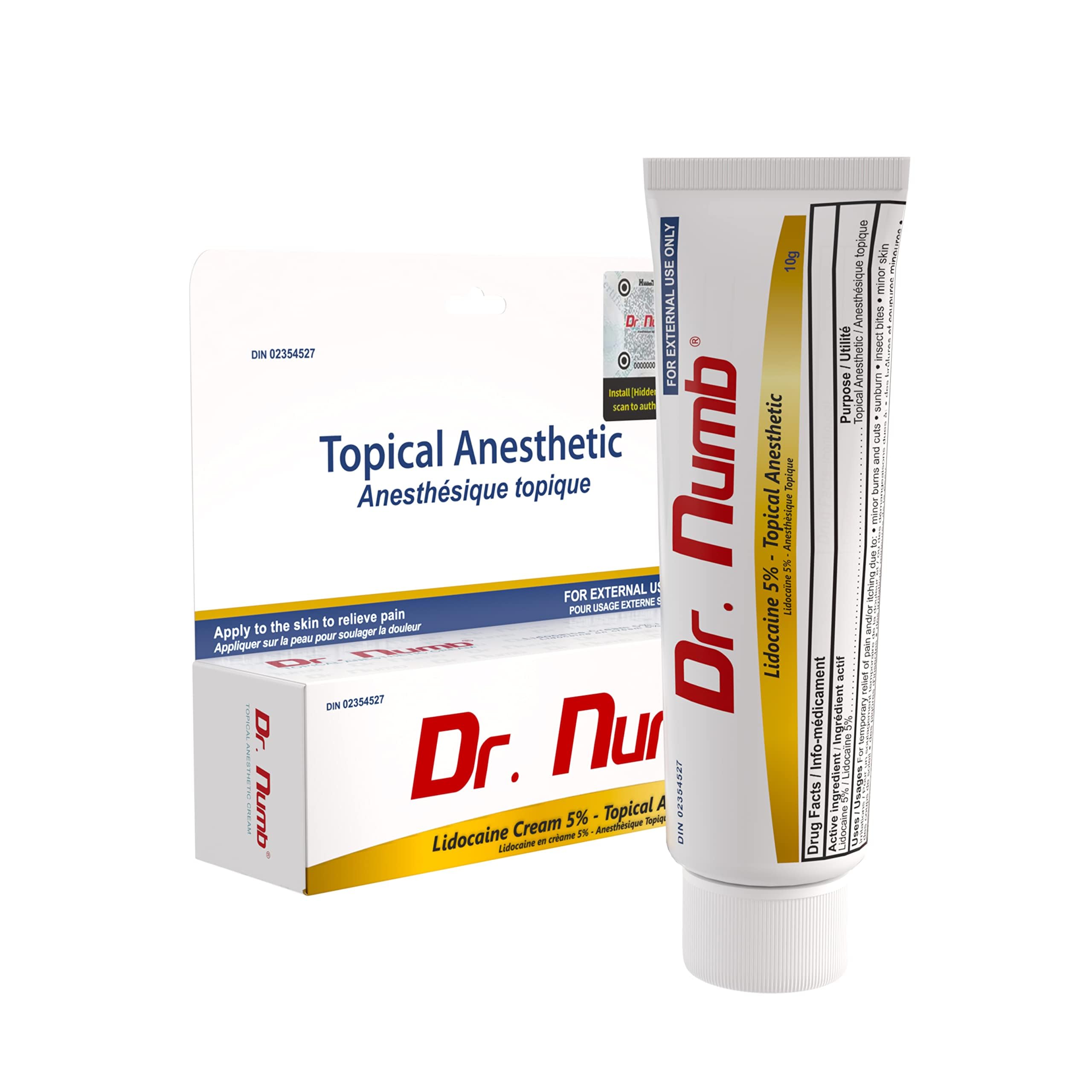 Dr. Numb Tattoo Numbing Cream 5% Lidocaine Topical Anesthetic Fast-Acting Pain R
