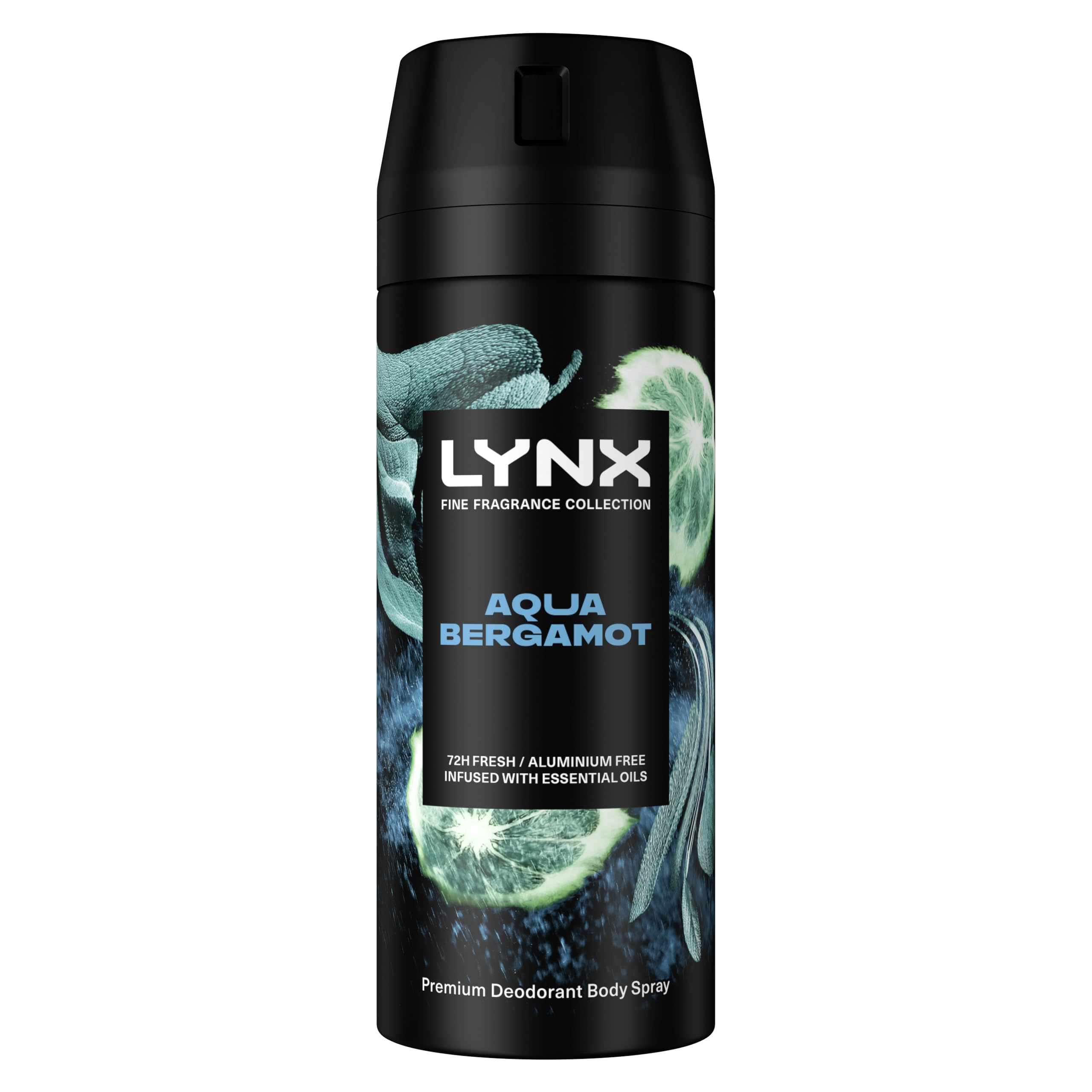 Lynx Fine Fragrance Collection Aqua Bergamot Premium Body Spray men's deodorant 