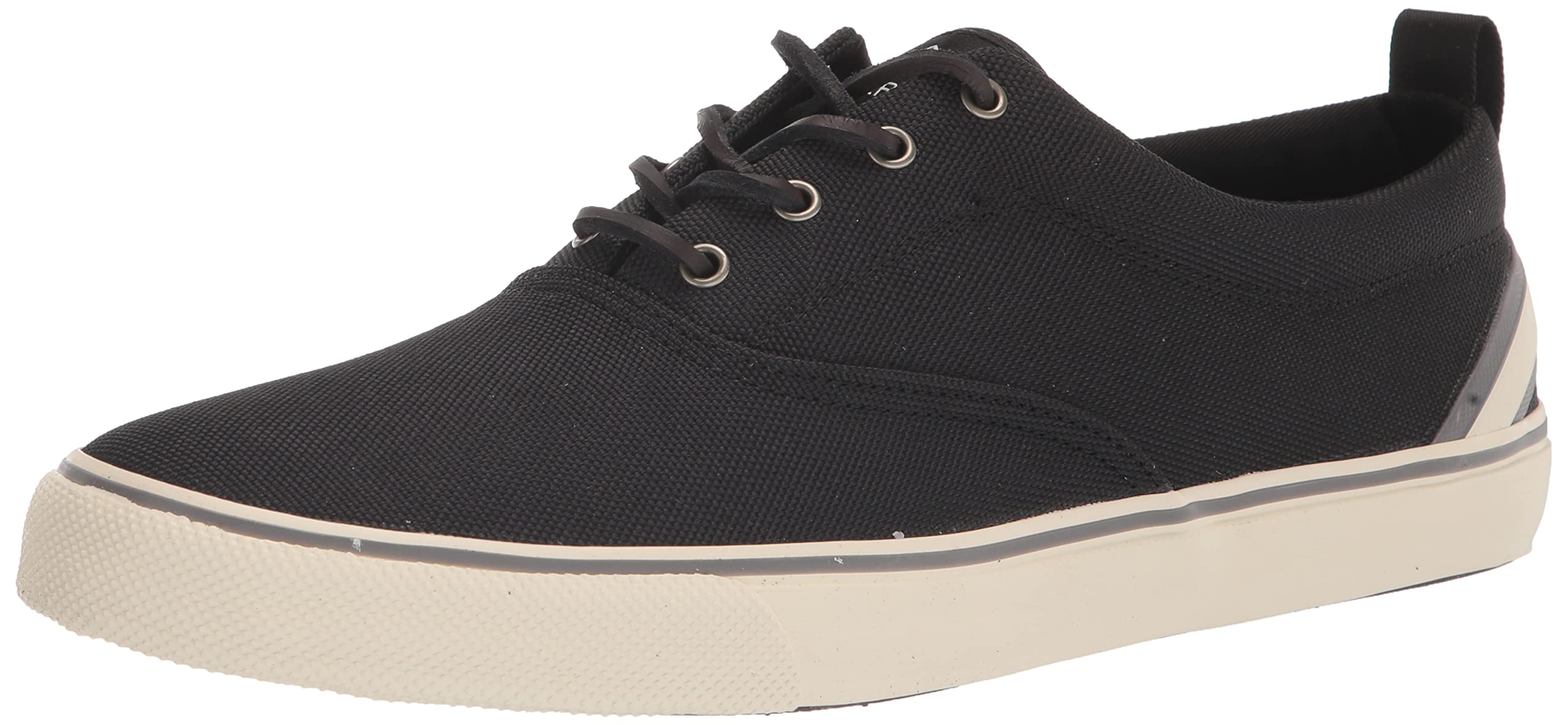 Sperry Men's Striper II CVO SEACYCLED Sneaker, Black Nylon, 11.5