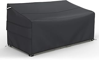 Gasadar Patio Sofa Cover waterproof for 2-Seater Outdoor Sofa Loveseat and Furnitures,Heavy Duty Outdoor Couch Covers , Anti UV and Dustproof, 70" L×30" D×31" H, Black