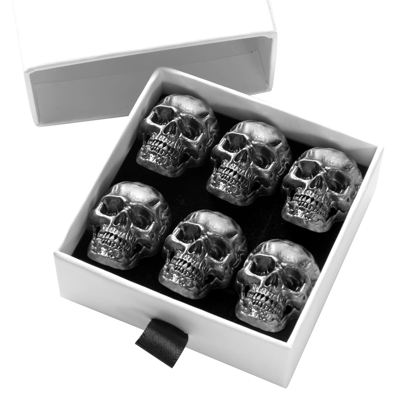 6 Pcs Skull Refrigerator Magnets,Cool,Strong,Funny Goth Fridge Magnets for Adult