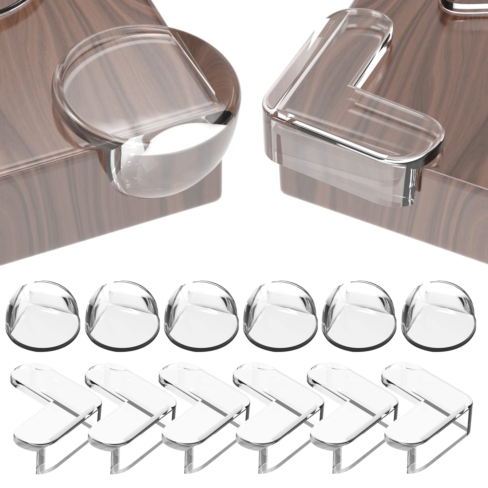 Peakally Corner Protectors for Baby Pack of 12, Thick Table Furniture Edge Prote
