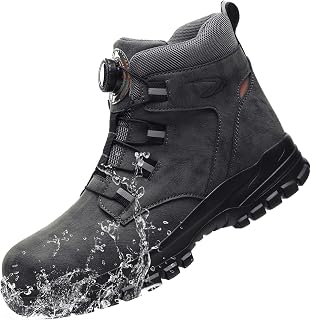Waterproof Steel Toe Boots for Men Safety Work Construction Shoes