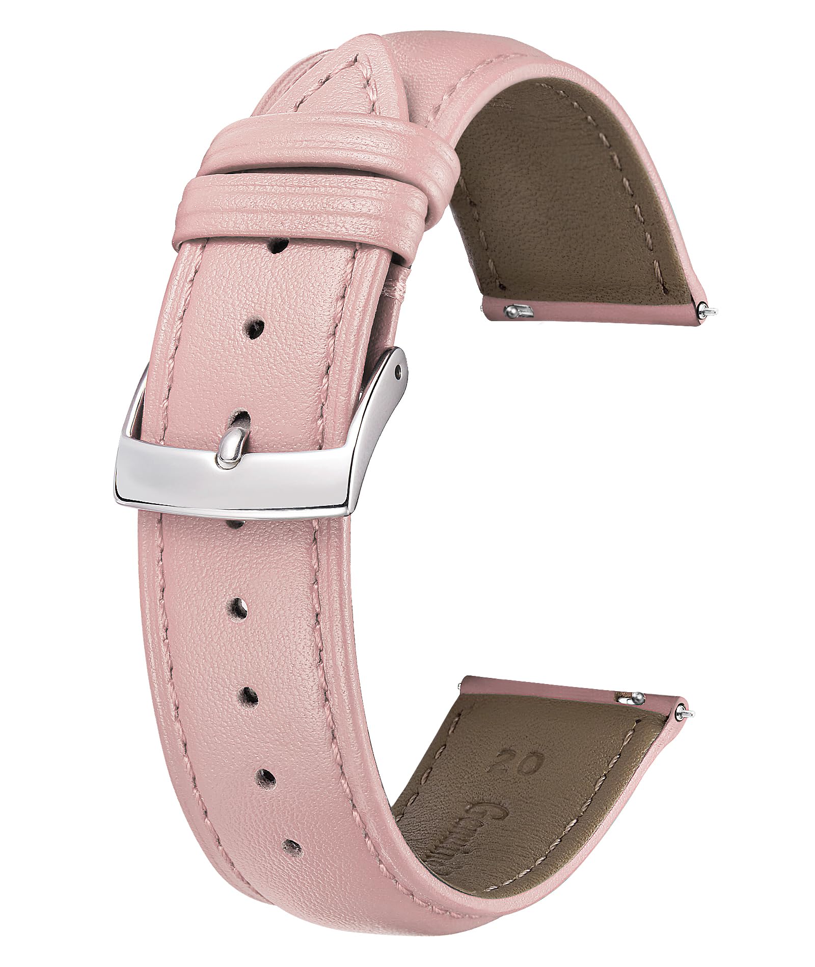 BINLUN Multicolour Leather Watch Strap Replacement Straps Quick Release Watches 