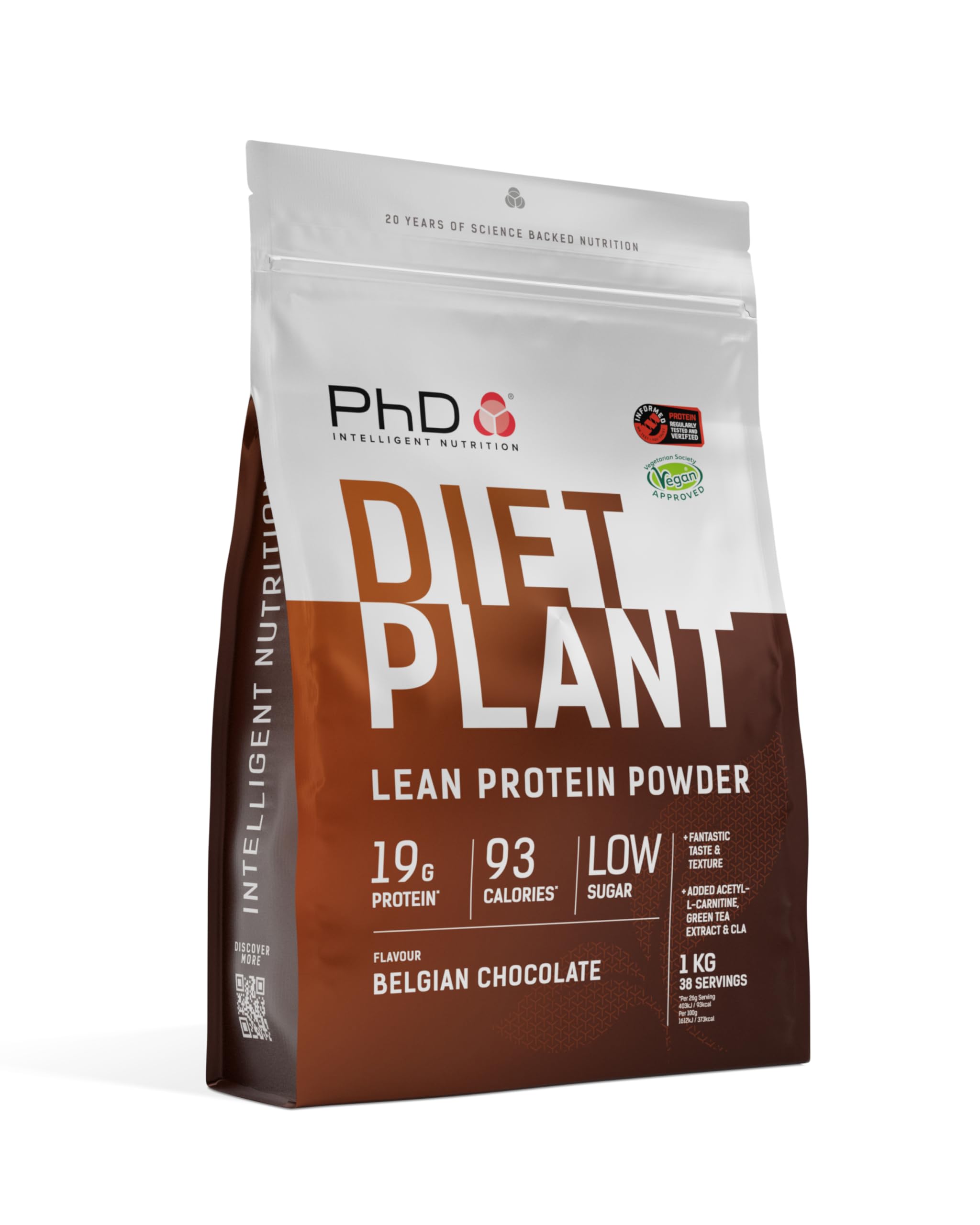 PhD Nutrition Diet Plant, High Protein Lean Matrix, Vegan Diet Protein Powder, B