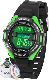 Kids Digital Watch for Boys Girls, Waterproof LED Colorful Lights Sports Watch Suitable for 5-17 Years Old Teenagers (with Gift Box)