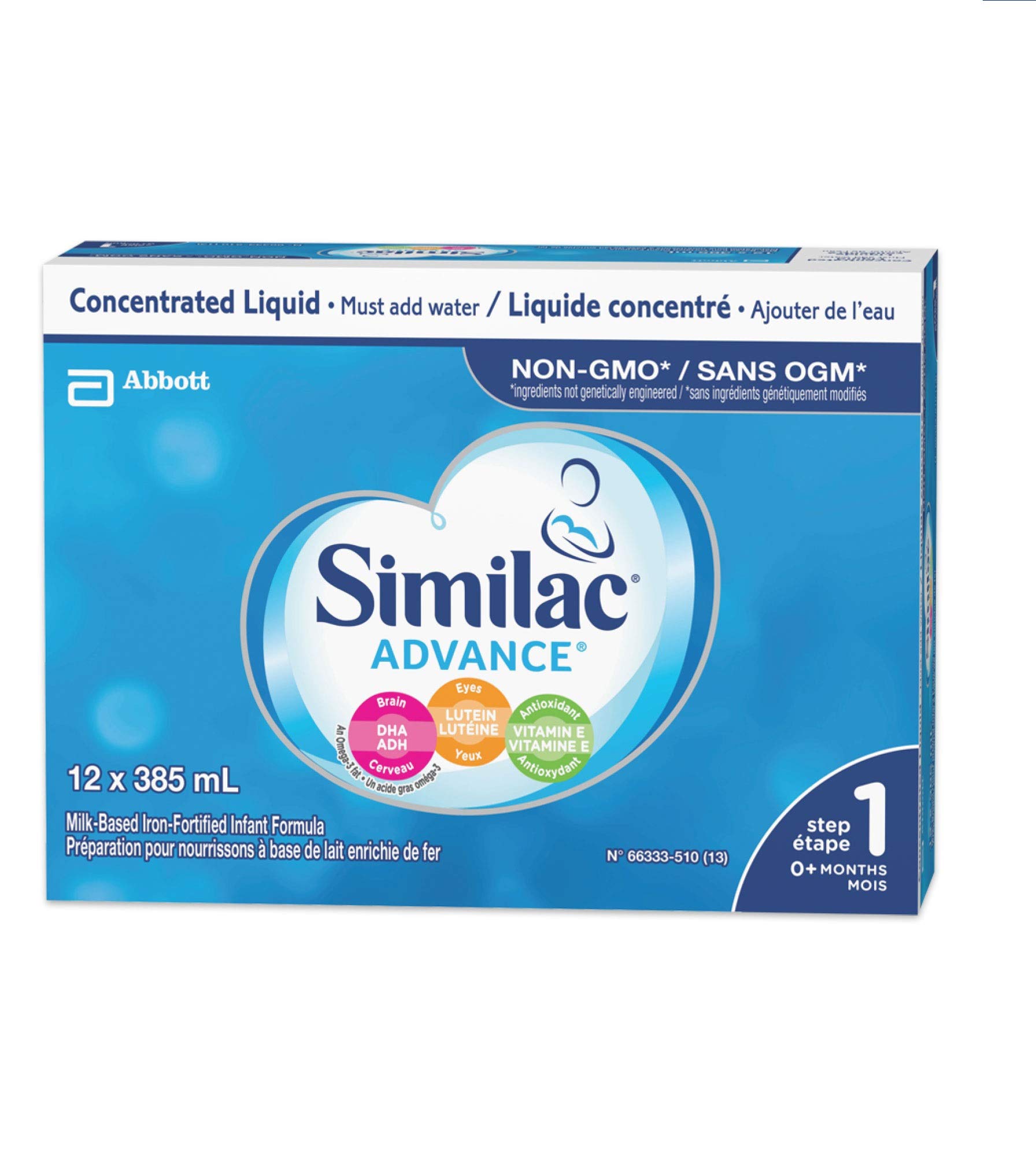 Similac Advance Step 1 Non-gmo Baby Formula, Concentrated Liquid, 385ml, 0+ Mont