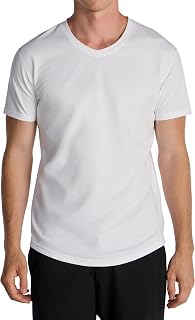BYLT Men's Drop-Cut V-Neck – Plain Tshirts for Men – Soft Polyester, Cotton, Spandex – Moisture Wicking, Wrinkle Resistant
