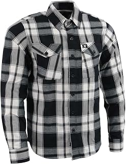 Milwaukee Leather Men’s Casual Cotton Flannel Plaid Long Sleeve Button Down Cotton Shirts