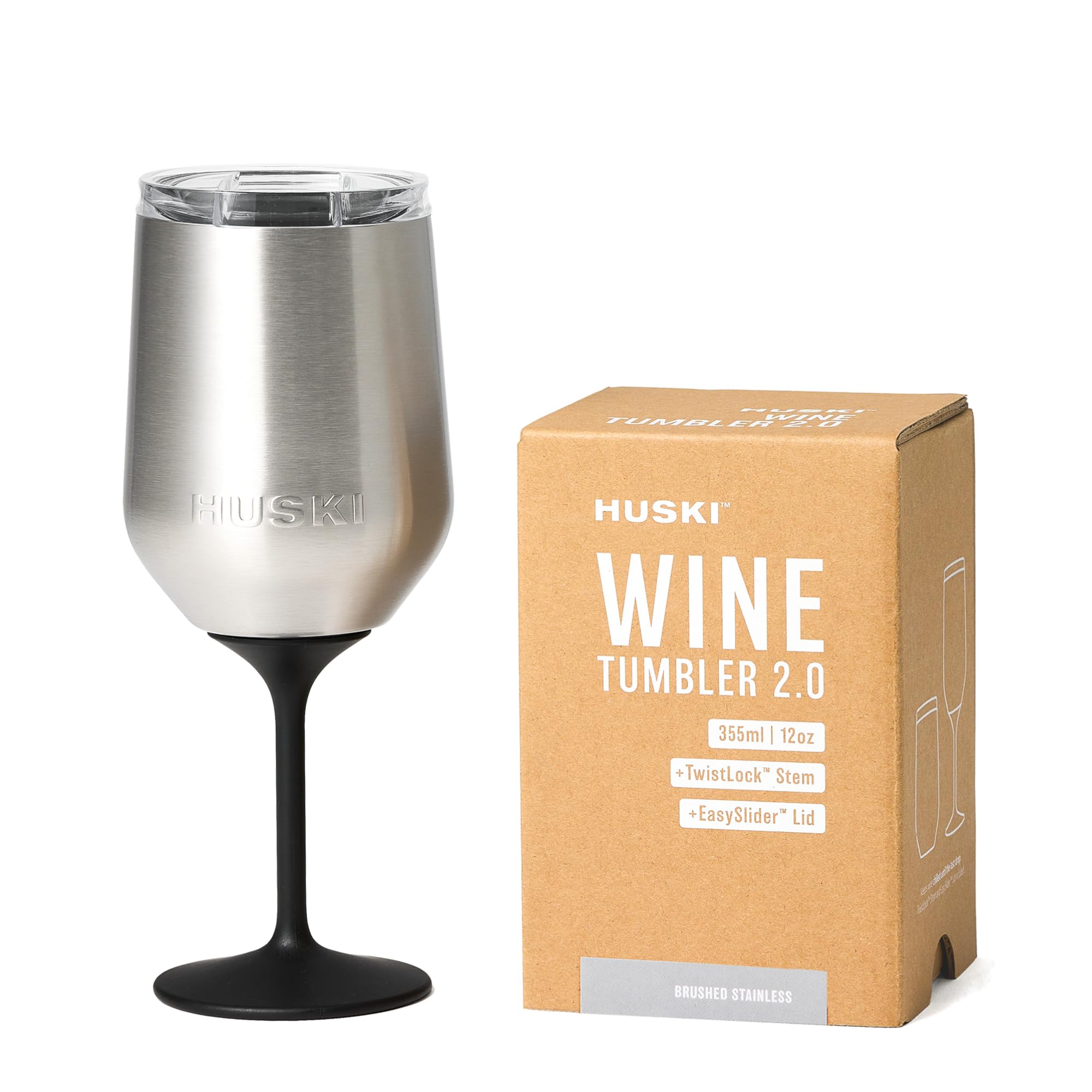 Huski Wine Tumbler 2.0 | New | Award-Winning Design with Detachable Stem | Premi