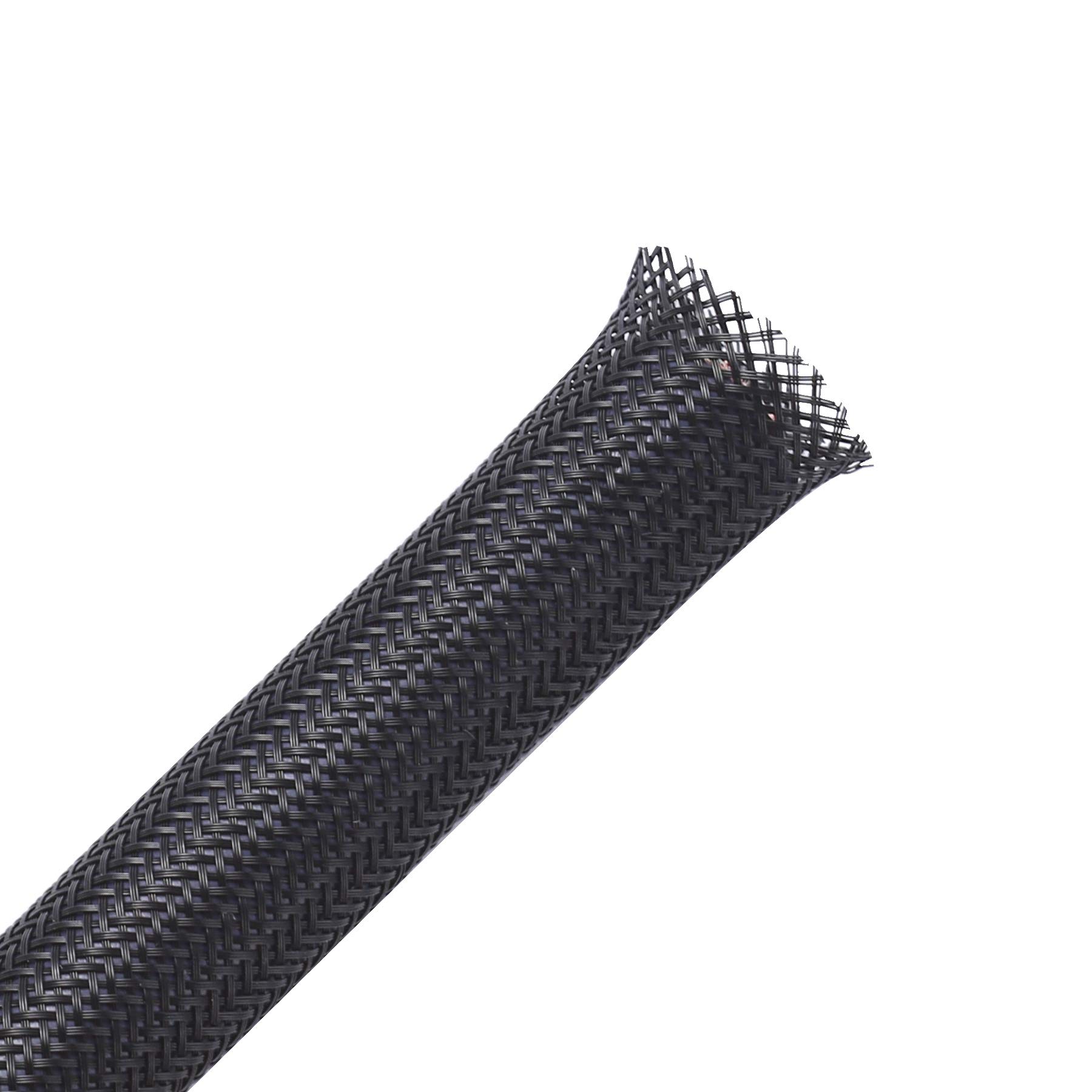 50ft - 1/4 inch & 1/2 inch PET Expandable Braided Sleeving – Black – Alex Tech B