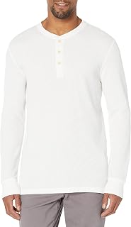 Amazon Essentials Men's Slim-Fit Long-Sleeve Waffle Henley Shirt