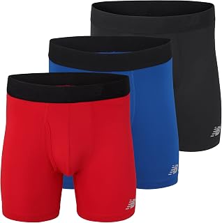 New Balance Premium 6 inch with Fly 3 Pack Men's Boxer Shorts (Pack of 1)