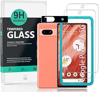 Ibywind Google Pixel 7a 5G (6.1 inch) Screen Protector with 2 Pieces Tempered Glass, 1 Piece Camera Lens Protector