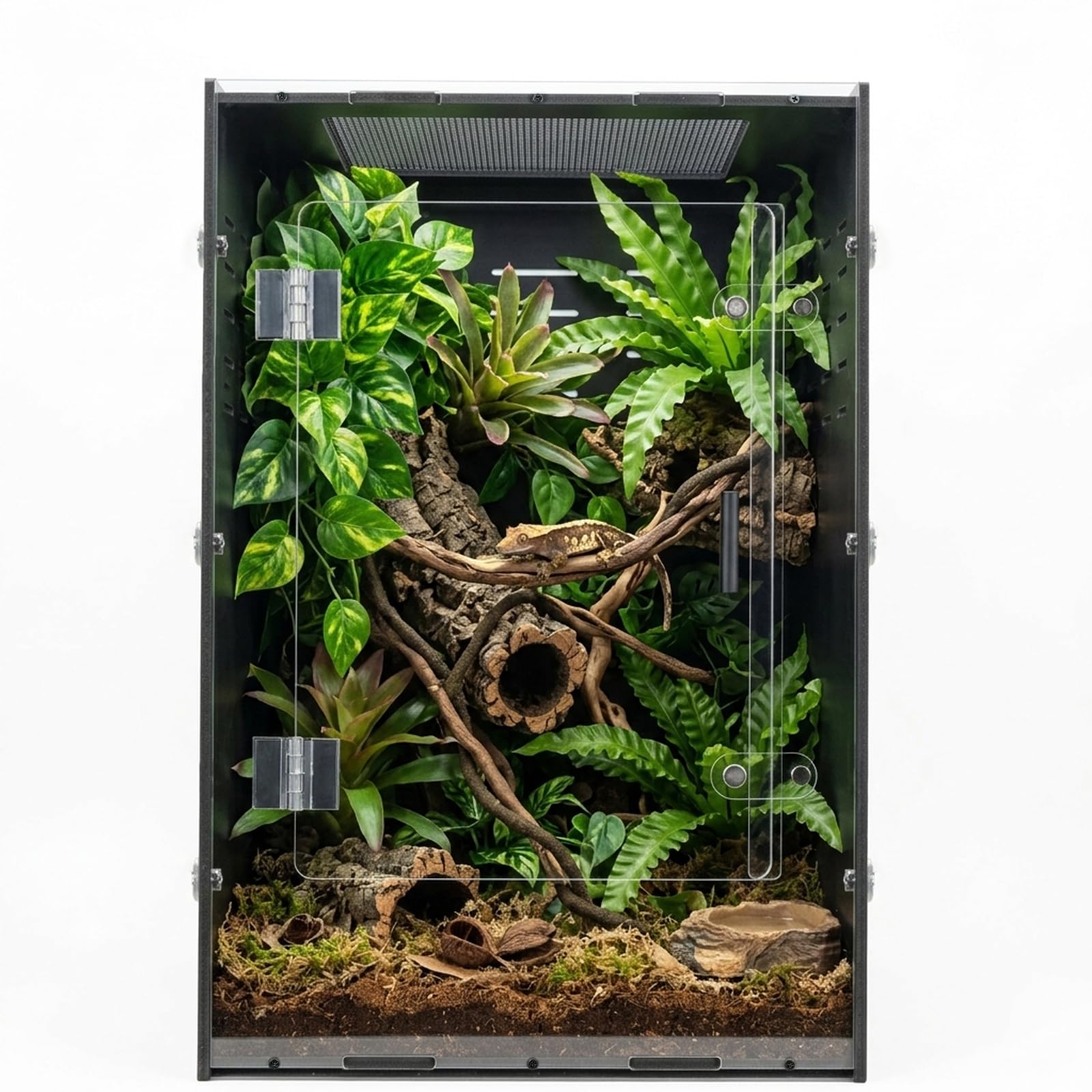 16x16x24 PVC Reptile Terrarium, 25 Gallon Tank for Adult Reptiles Habitat | 25-G