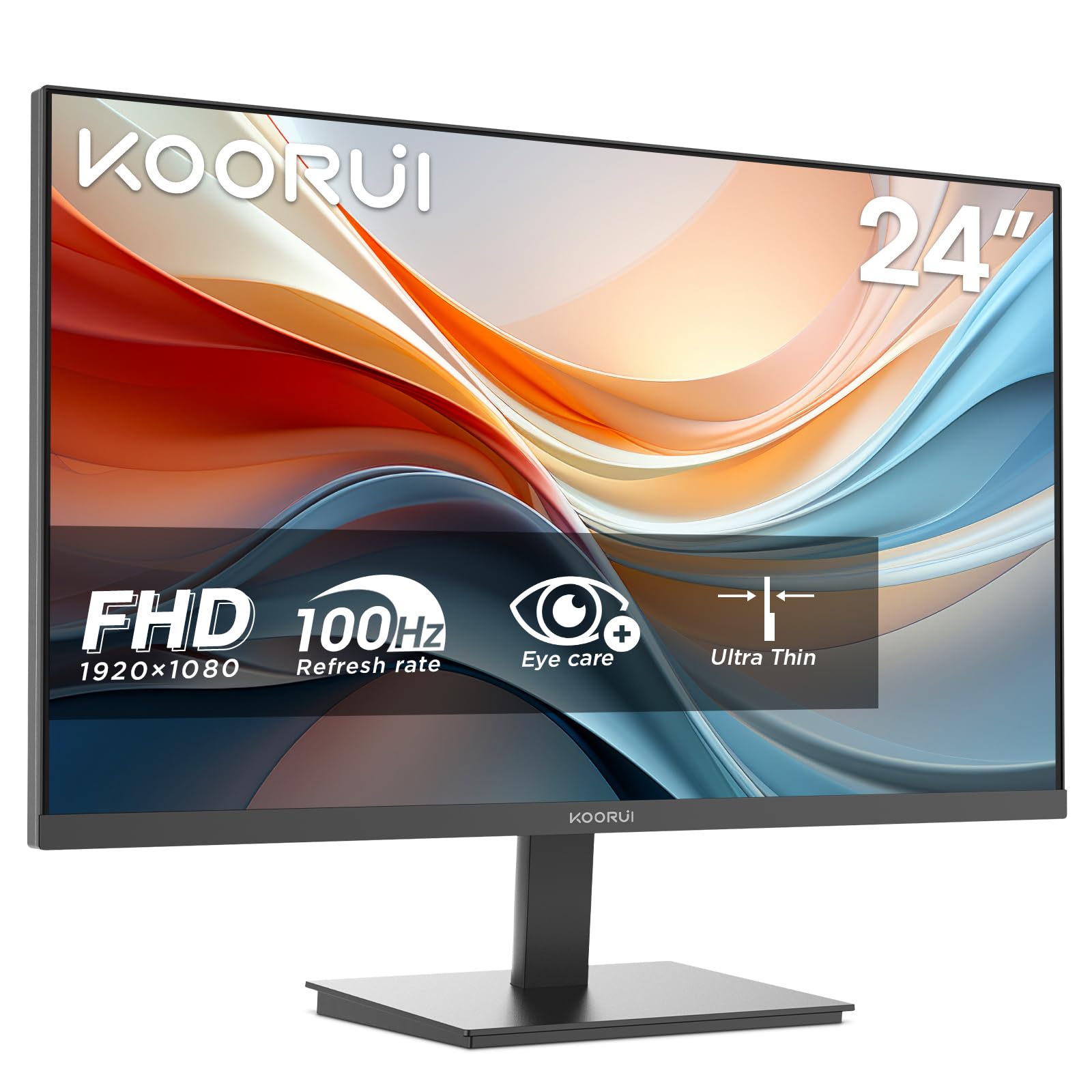KOORUI E2412F 24 Inch FHD Monitor, Gaming 100Hz, Eye Care, HDMI, VGA | VA Comput