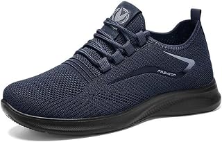 Men's Breathable Casual Sports Shoes - Spring Soft Sole Lightweight Walking Shoes for Men (Blue), Multi, 7.5