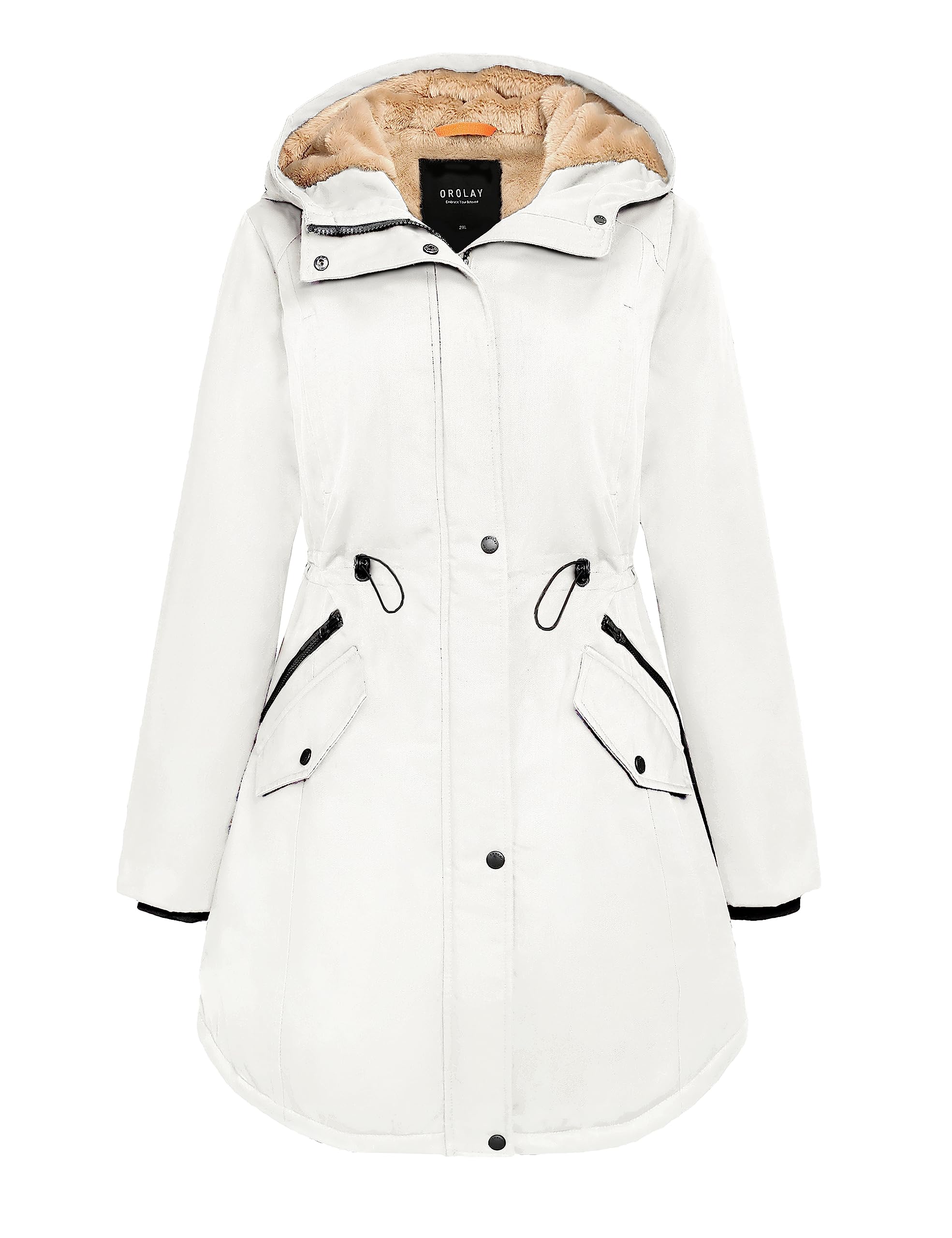 Orolay Women's Windbreaker Spring Warm Coat Mid-Length Outdoor Jackets
