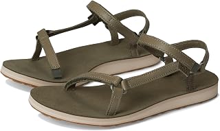 Teva Women's Original Universal Slim Lea Sandal, Burnt Olive, 8 UK