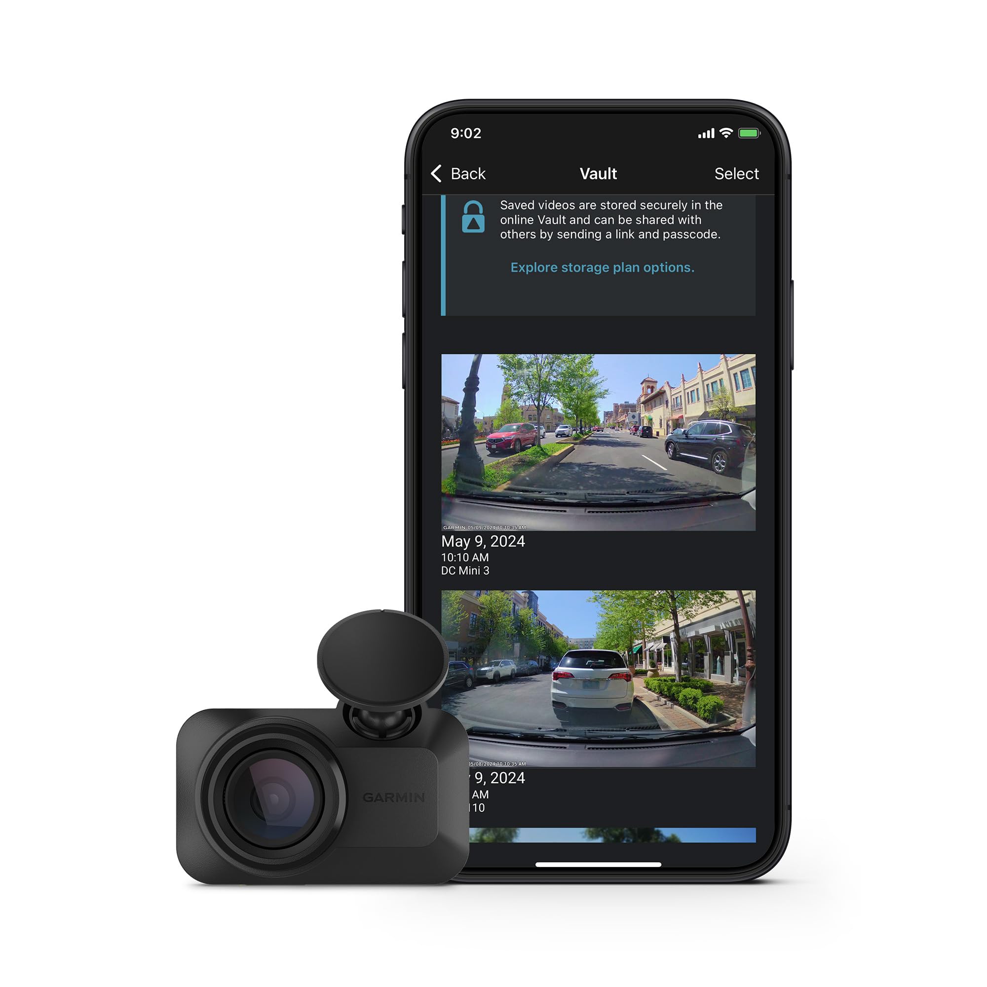 Garmin Dash Cam™ Mini 3, Ultracompact 1080p HD Dash Cam | Records 1080P HD Video