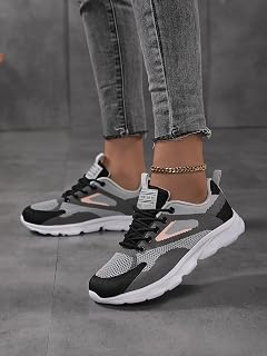 Womens Lace Up Walking Shoes Comfortable Non Slip Running Shoes Breathable Athletic Sneakers
