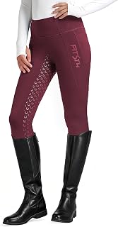 FitsT4 Sports Women's Winter Full Silicon Seat Riding Tights Fleece Lined
