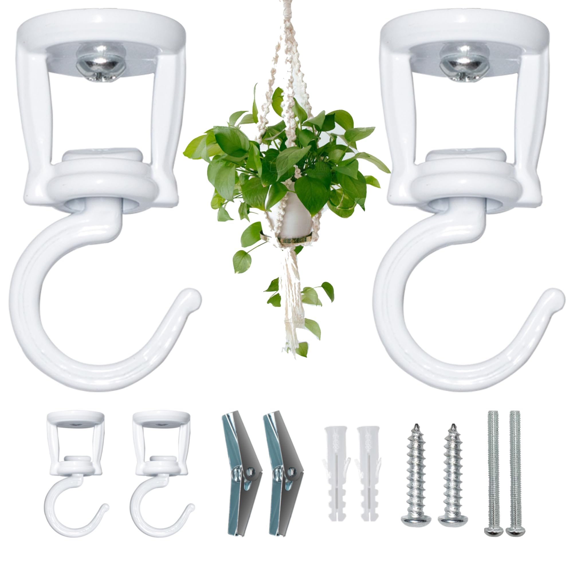 ONIKK Ceiling Hooks for Hanging Plants, Heavy Duty Metal Plant Hooks for Ceiling