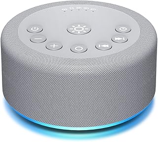 Sleep Sound Machine White Noise Machine 30 Non Looping Sounds 12 Night Light Colors 5 Timers 36 Adjustable Volume Memory Function Brown Noise Sounds Machine for Baby Kids Adult & Home Office