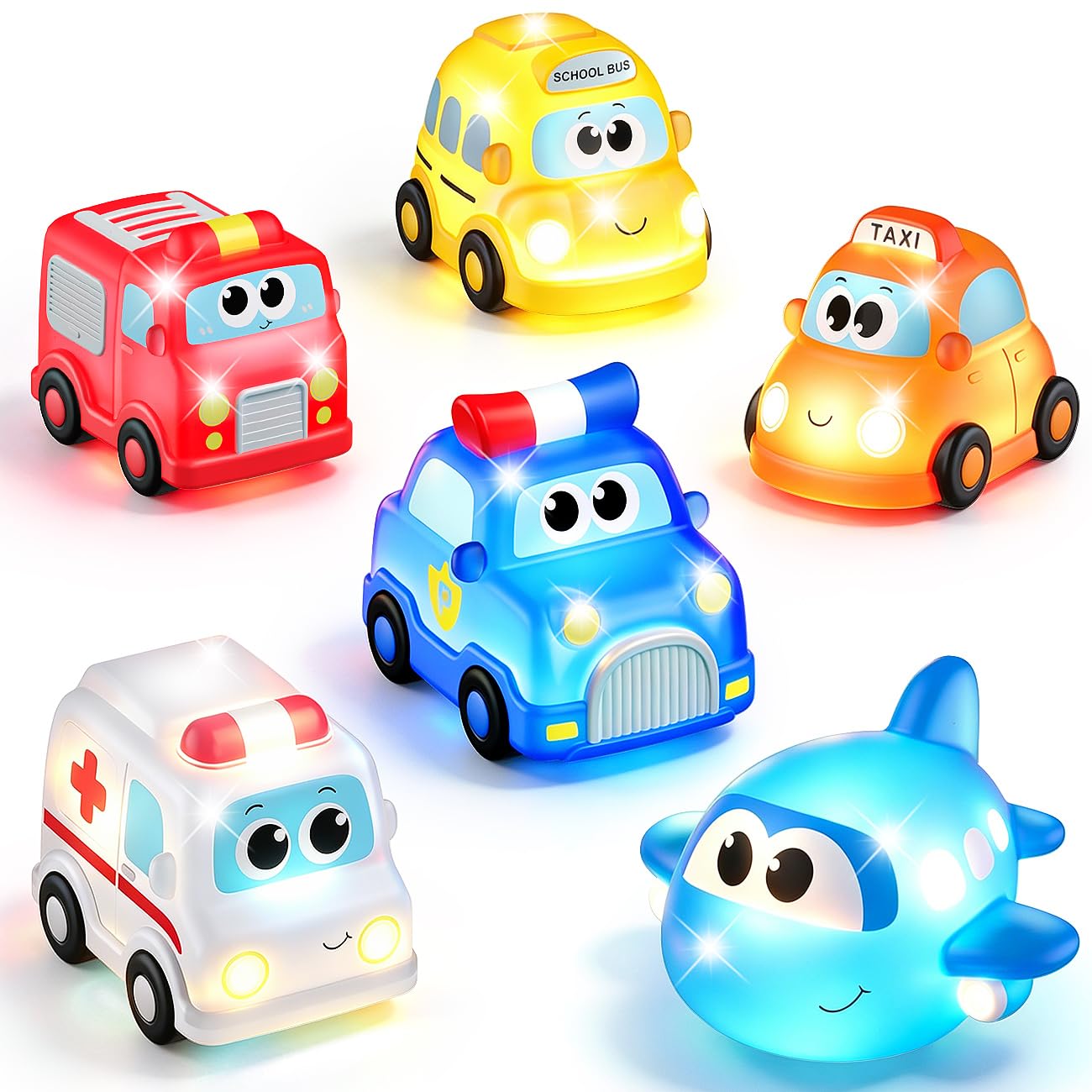 Car Light Up Bath Toys for 1 2 Year Old Boys Gifts, Baby Water Activated Bath To