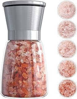 Ebaco Original Stainless Steel Salt or Pepper Grinder - Top Spice Mill with Ceramic Blades, Brushed Stainless Steel and Adjustable Coarseness By Pepper Grinder （Single Package）