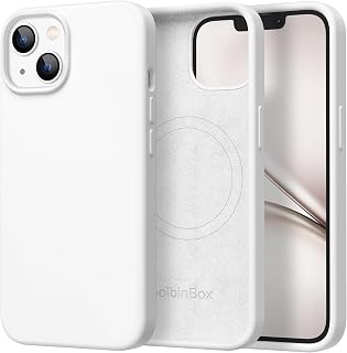 GOLBINBOX Magnetic Silicone Case for iPhone 13 & iPhone 14 - White